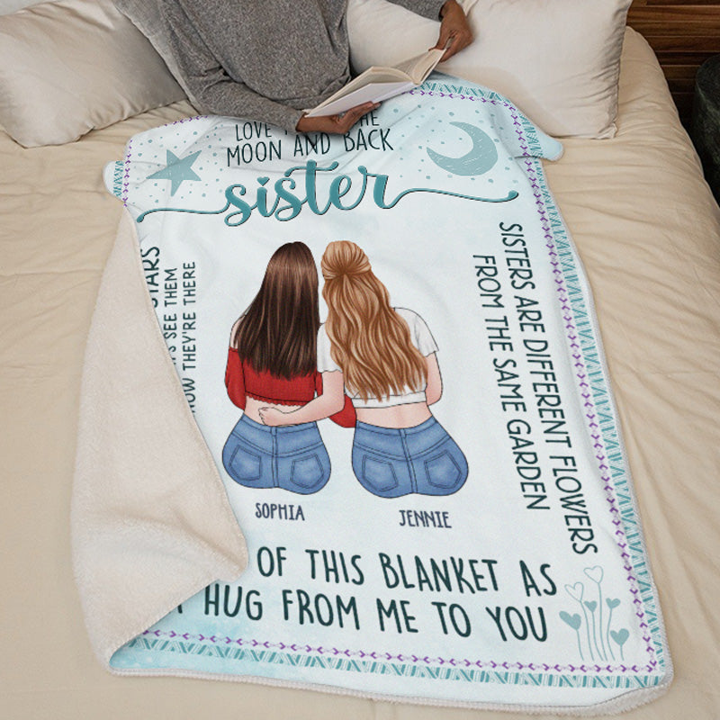 Sisters Are Like Stars - Bestie Personalized Custom Blanket - Gift For Best Friends, BFF, Sisters