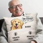 Custom Name Funny Dog Couch Gifts for Dog Lovers - Personalized Pillow