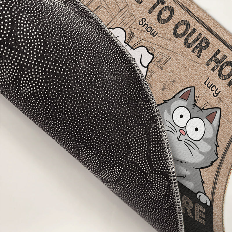 Welcome To The Cat House - Cat Personalized Custom Decorative Mat - Gift For Pet Owners, Pet Lovers