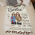 Custom Name Bestie Sister Gifts for Women - Personalized Blanket