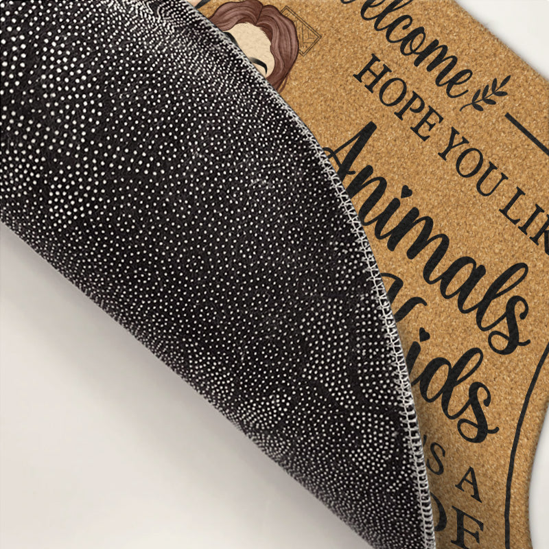 Custom Name Funny Animal Lover Gifts for Couples - Personalized Doormat
