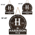 Custom Family Name Housewarming Gifts - Personalized Wood Sign