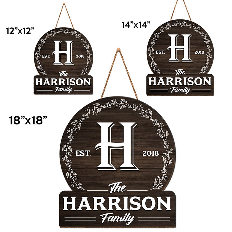 Custom Family Name Housewarming Gifts - Personalized Wood Sign