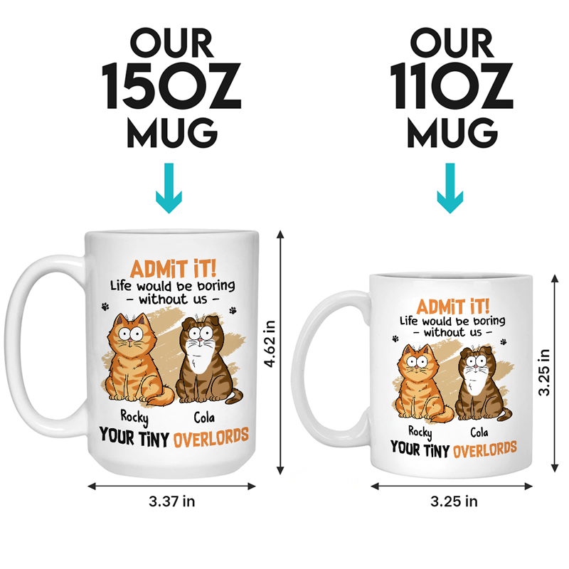Custom Name Funny Cat Gifts for Pet Lovers - Personalized Mugs