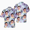 Custom Photo Tropical Bird Flower Pattern - Couple Personalized Custom Unisex Tropical Hawaiian Aloha Shirt - Summer Vacation Gift, Gift For Husband Wife