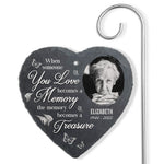 Custom Photo Memorial Garden Decor - Personalized Garden Slate