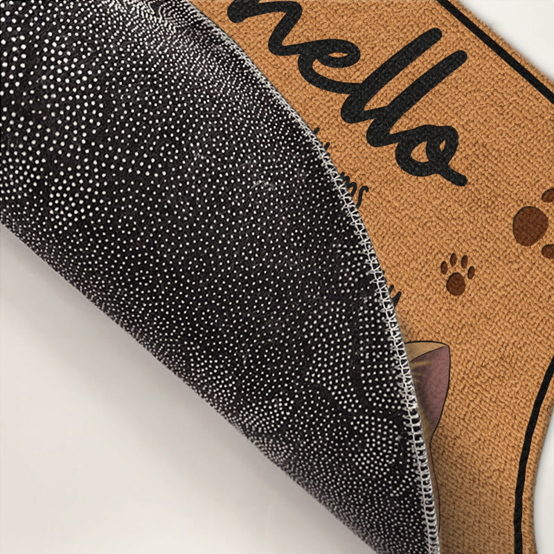 Custom Cat Family Welcome Decor - Personalized Doormat