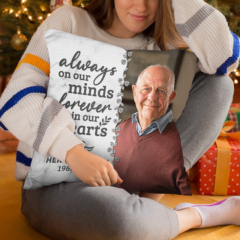 Custom Photo Memorial Tribute Decor - Personalized Pillow