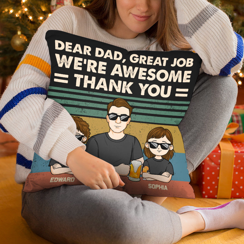 Custom Name Funny Dad Gifts from Kids - Personalized Pillow
