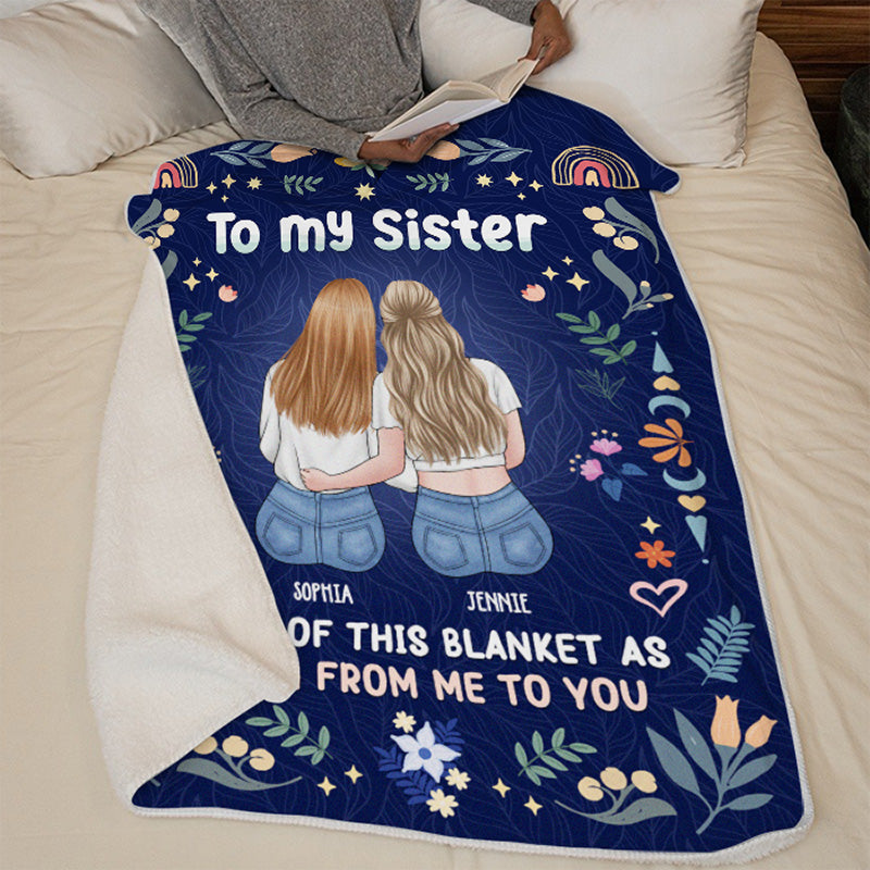Custom Name Sister Gifts - Personalized Blanket