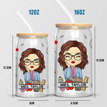 Custom Name Teacher Appreciation Gifts - Personalized Glass Cup