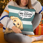 Funny Golden Retriever Couch Decor for Dog Lovers - Pillow