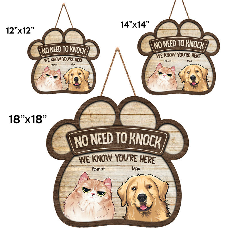This House Is Ruled By Us - Dog & Cat Personalized Custom Shaped Home Decor Wood Sign - House Warming Gift For Pet Owners, Pet Lovers