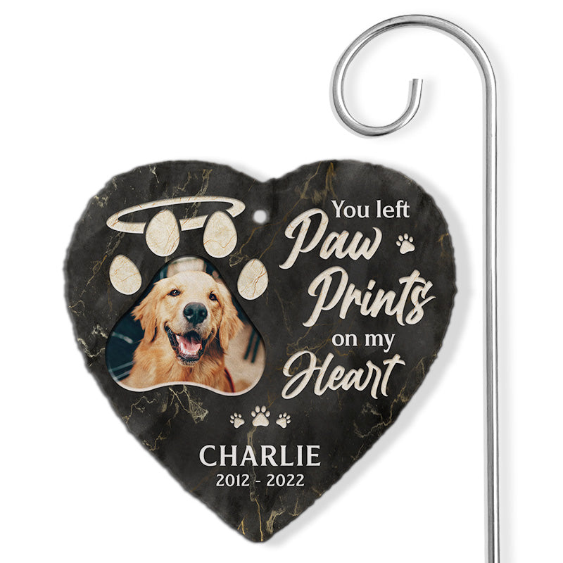 Custom Pet Photo Dog Memorial Decor - Personalized Garden Slate