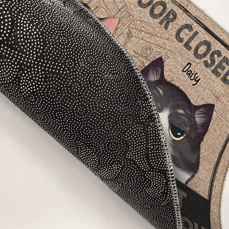 Custom Keep Door Closed Cat Lover Gifts - Personalized Doormat