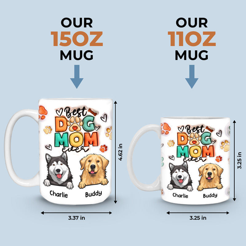 Eat Sleep Pet Dogs Repeat - Dog Personalized Custom 3D Inflated Effect Printed Mug - Gift For Pet Owners, Pet Lovers