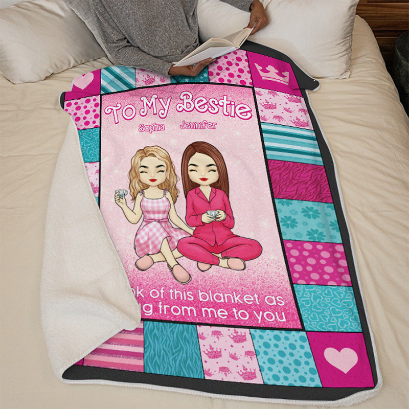 Best Friends For Life - Bestie Personalized Custom Blanket - Christmas Gift For Best Friends, BFF, Sisters