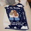 My Hug To You - Bestie Personalized Custom Blanket - Gift For Best Friends, BFF, Sisters