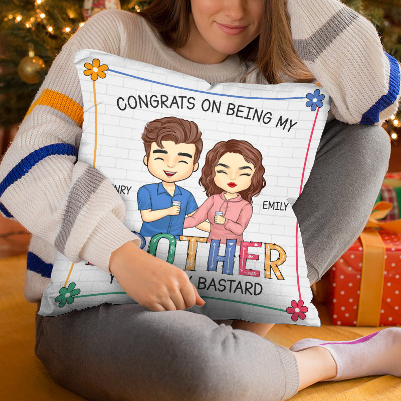 Custom Name Funny Brother Gifts - Personalized Pillow