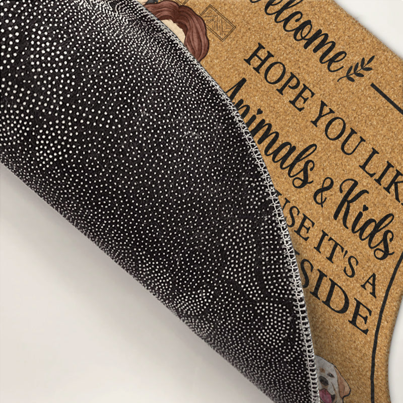 Custom Name Animals and Kids Family Gifts - Personalized Doormat