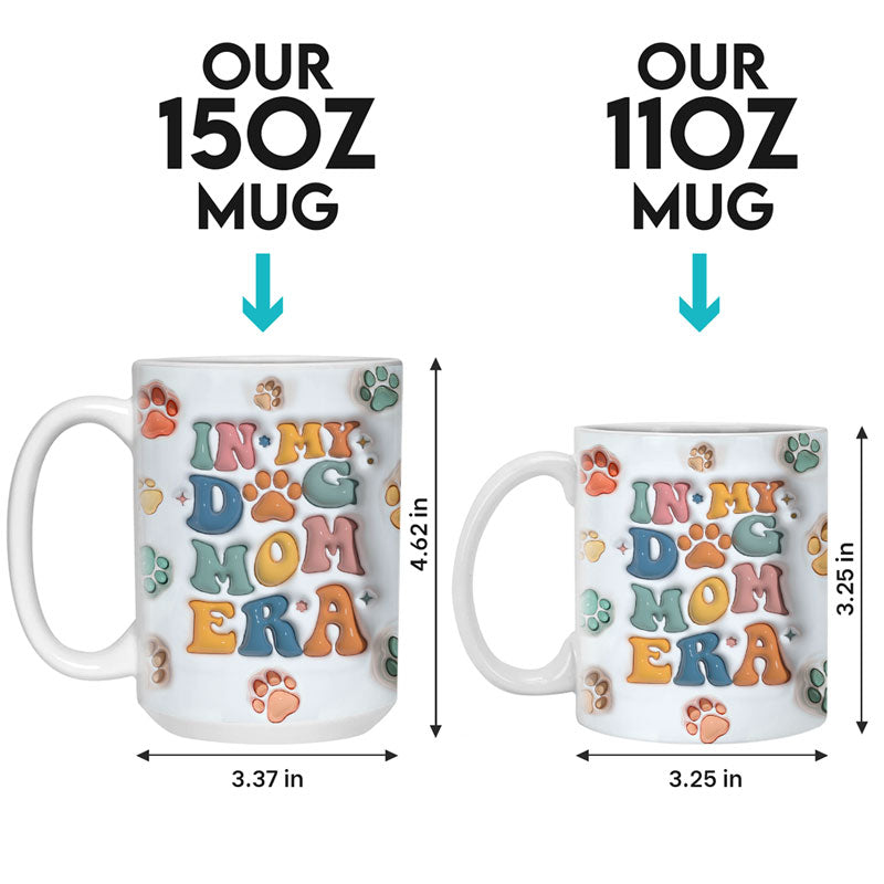 In My Fur Dad Era - Dog & Cat Personalized Custom 3D Inflated Effect Printed Mug - Gift For Pet Owners, Pet Lovers