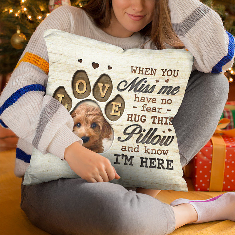 Custom Pet Photo Dog Lover Comfort Gifts - Personalized Pillow