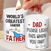 World's Greatest Farter - Family Personalized Custom Smokeless Scented Candle - Father's Day, Birthday Gift For Dad