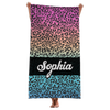 The Playful Pattern - Bestie Personalized Custom Beach Towel - Gift For Best Friends, BFF, Sisters