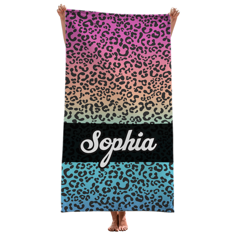 The Playful Pattern - Bestie Personalized Custom Beach Towel - Gift For Best Friends, BFF, Sisters