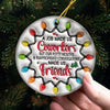 My Emotional Support Coworker - Coworker Personalized Custom Ornament - Ceramic Round Shaped - Christmas Gift For Coworkers, Best Friends, BFF