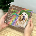 Custom Pet Photo Rainbow Bridge Memorial Decor - Personalized Acrylic Photo Frame