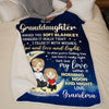 To My Lovely Granddaughter - Family Personalized Custom Blanket - Birthday Gift From Mom, Grandma