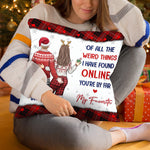 Custom Name Christmas Gifts for Couples - Personalized Pillow