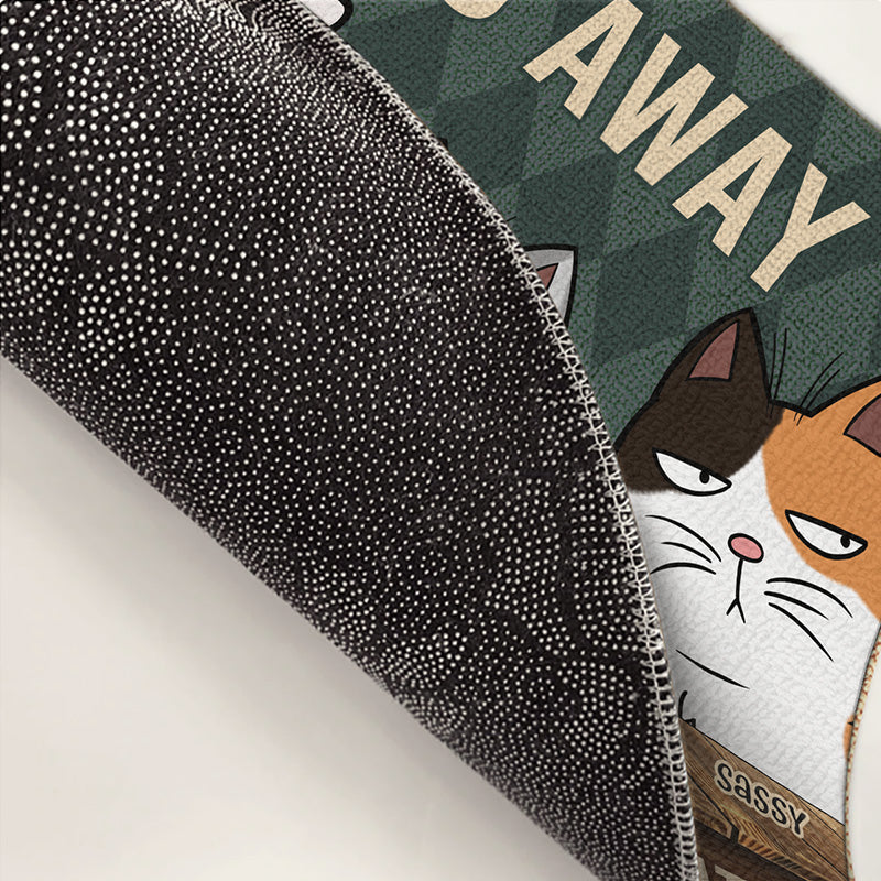 Custom Go Away Unless You Have Wine & Cat Treats Housewarming Decor - Personalized Doormat