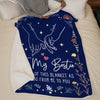 Not Sister By Blood But Sister By Heart - Bestie Personalized Custom Blanket - Gift For Best Friends, BFF, Sisters