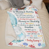 A Little Bump - Family Personalized Custom Baby Blanket - Baby Shower Gift, Gift For First Mom