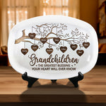 Custom Name Grandkids Family Tree Gifts for Grandparents - Personalized Platter