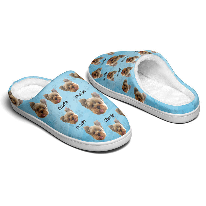 Custom Name Yorkshire Terrier Gifts for Dog Lovers - Personalized Fluffy Slipper
