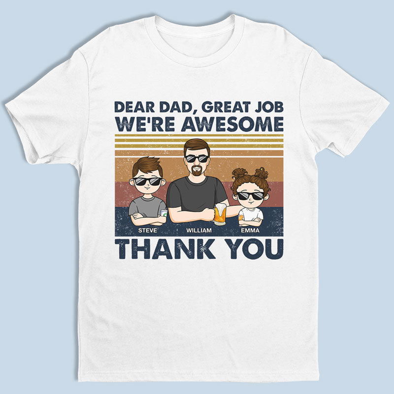 Custom Name Thank You Dad Gifts from Kids - Personalized Apparel