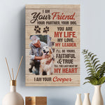 Custom Dog Photo Name Gifts for Dog Lovers - Personalized Canvas