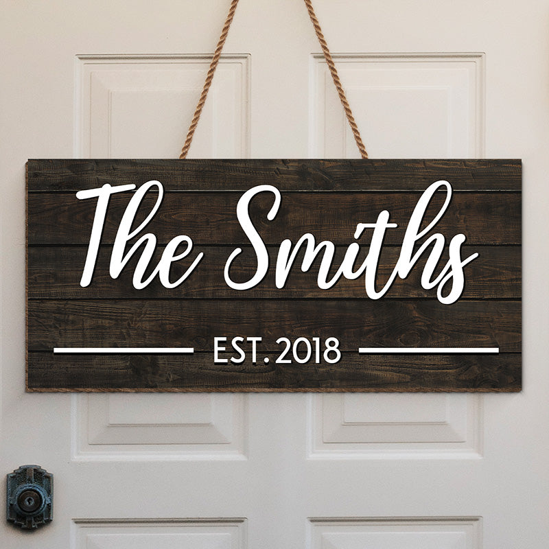 Welcome To Our Home - Family Personalized Custom Rectangle Shaped Home Decor Wood Sign - House Warming Gift For Family Members