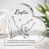 I Will Always Join You For A Walk In The Rain - Bestie Personalized Custom Heart Shaped Acrylic Plaque - Gift For Best Friends, BFF, Sisters