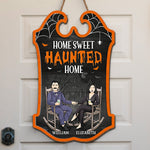 Custom Name Haunted Home Halloween Decor - Personalized Wood Sign