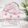 Mother's Love Is The Heart Of A Family - Family Personalized Custom Heart Shaped Acrylic Plaque - Gift For Mom, Grandma