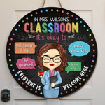 Teacher Classroom Welcome Decor for Students - Wood Sign