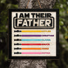 I'm Their Father - Family Personalized Custom Shaped Home Decor Wood Sign - Father's Day, House Warming Gift For Dad