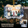 As We Sit In Heaven - Memorial Personalized Custom Wooden Card With Pop Out Ornament - Christmas Gift, Sympathy Gift For Family Members