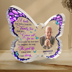 Custom Photo Memorial Butterfly Tribute - Personalized Shaped Acrylic Plaque