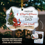 Custom Name Memorial Christmas Gifts for Mom - Personalized Pop Out Ornament Card