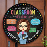 Teacher Classroom Welcome Decor for Students - Wood Sign